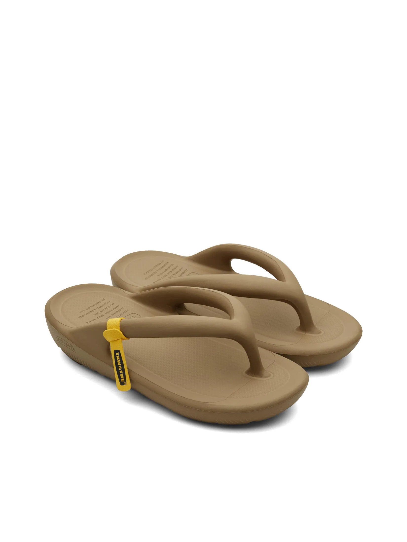TAW&TOE Unisex Sandals Zerovity Flip Flop OG Tan Size - 27 JP