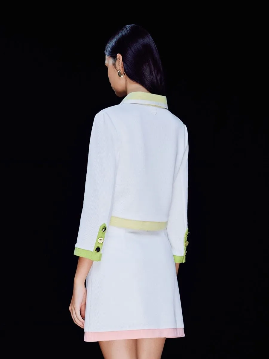 ASV (SS24) Pretty Pale Women Cropped Jacket White