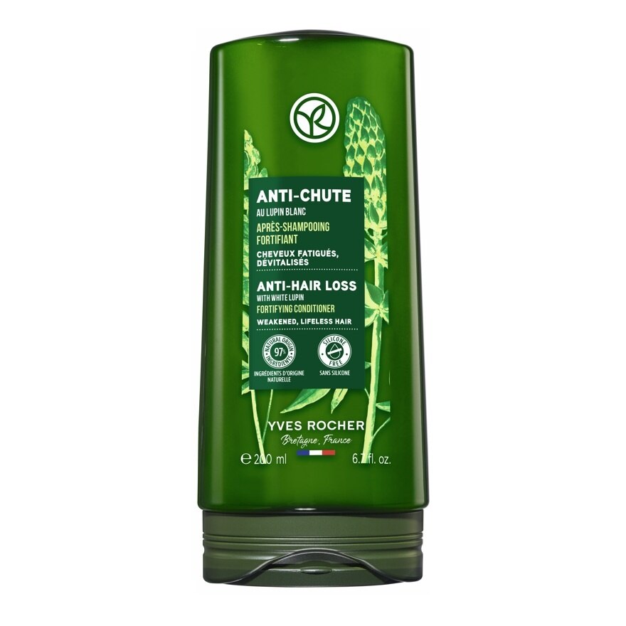 Yves Rocher Conditioner Anti-Hair Loss With White Lupin Fortifying 200 Ml. - Green