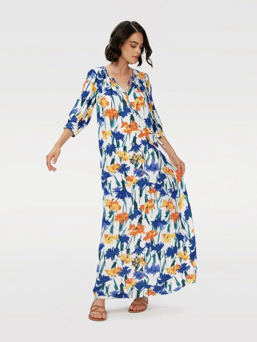 DIANE VON FURSTENBERG WOMEN DVF DROGO DRESS DIANTHUS MED IVORY Size - XXS