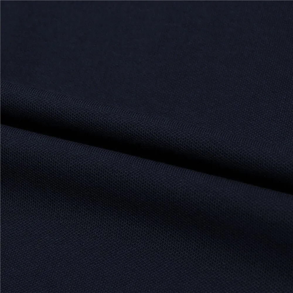 GIORDANO Navy Blue Men's Solid Polo