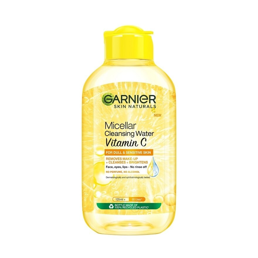 Garnier Skin Naturals Micellar Cleansing Water Vitamin C 125 Ml. เช็ดล้างเครื่องสำอาง - Yellow