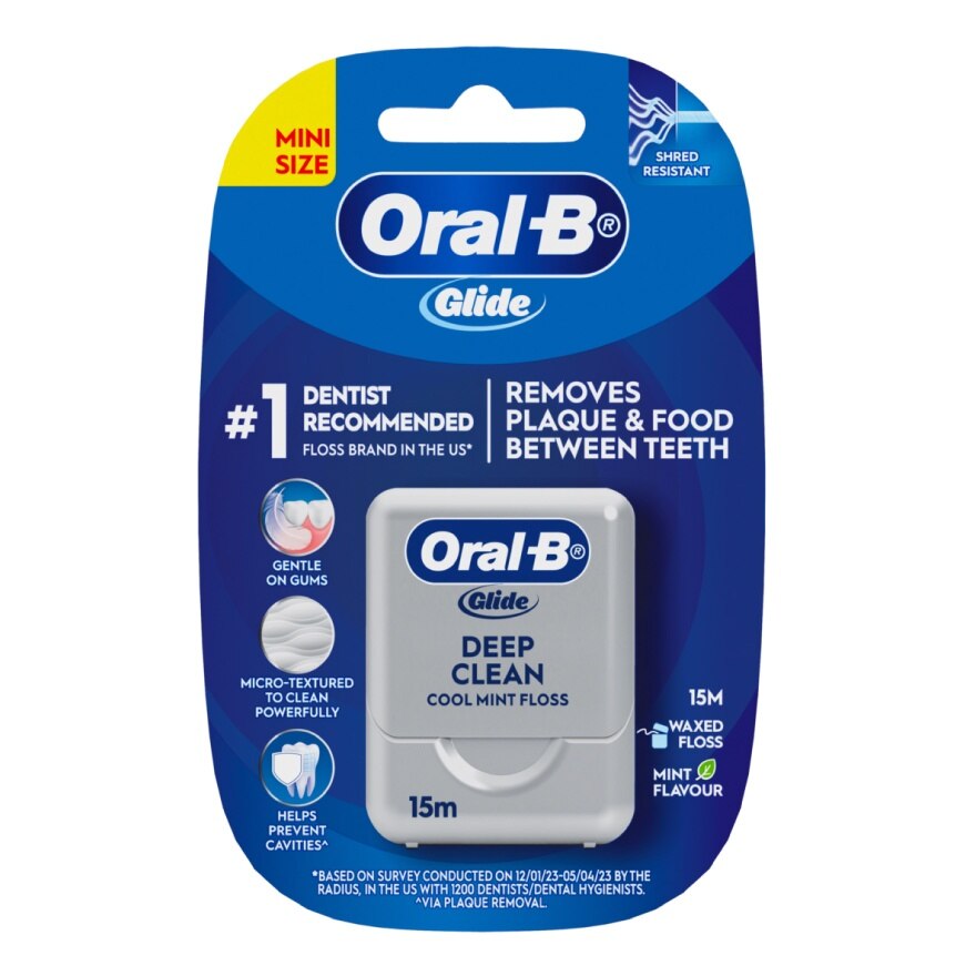 Oral-B Glide Deep Clean Floss Cool Mint 15 M. ไหมขัดฟัน