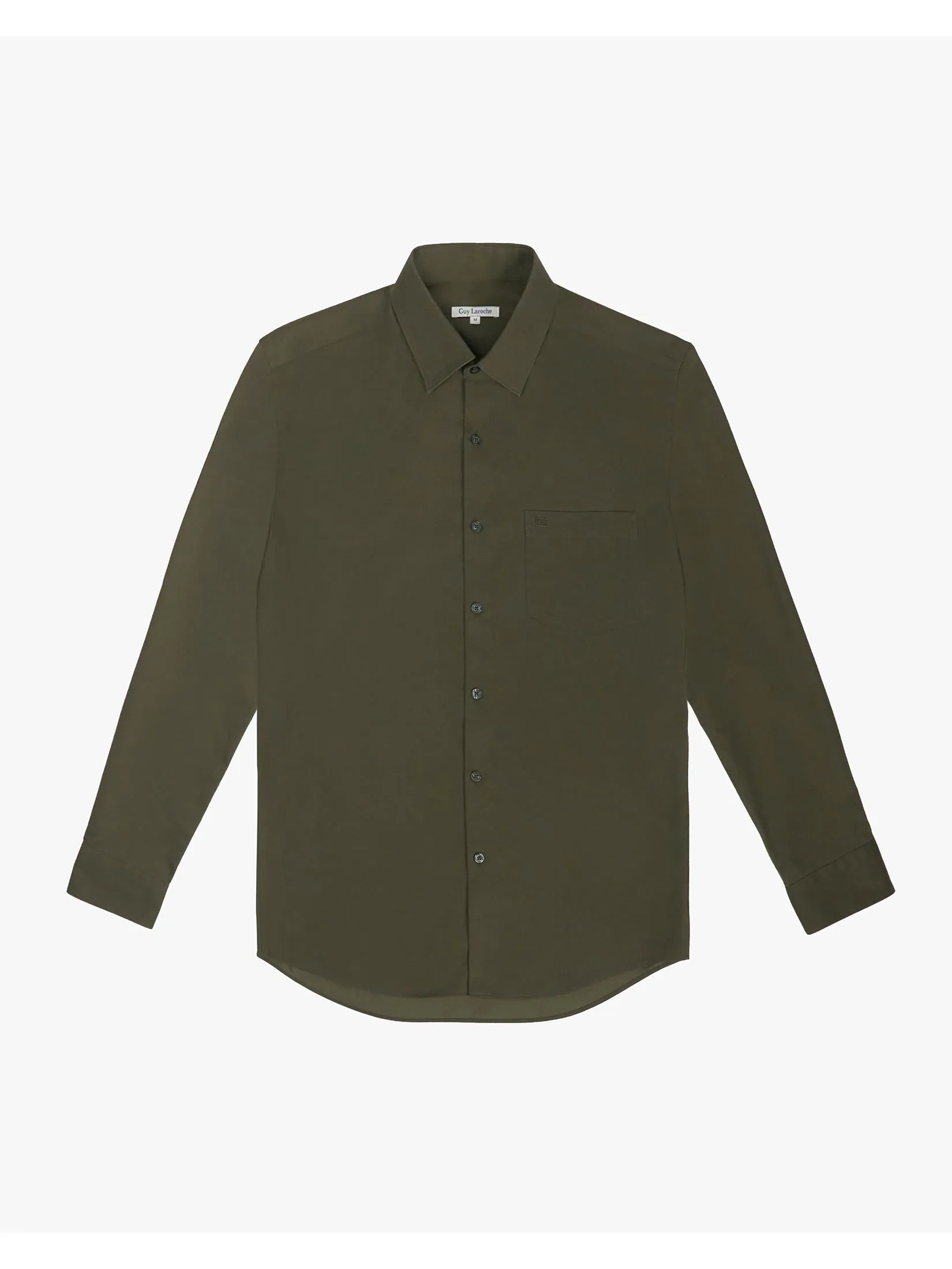 GUY LAROCHE MENWEAR Men s Shirt Long-Sleeve Green Slim Fit, Model BAB6200W5DR