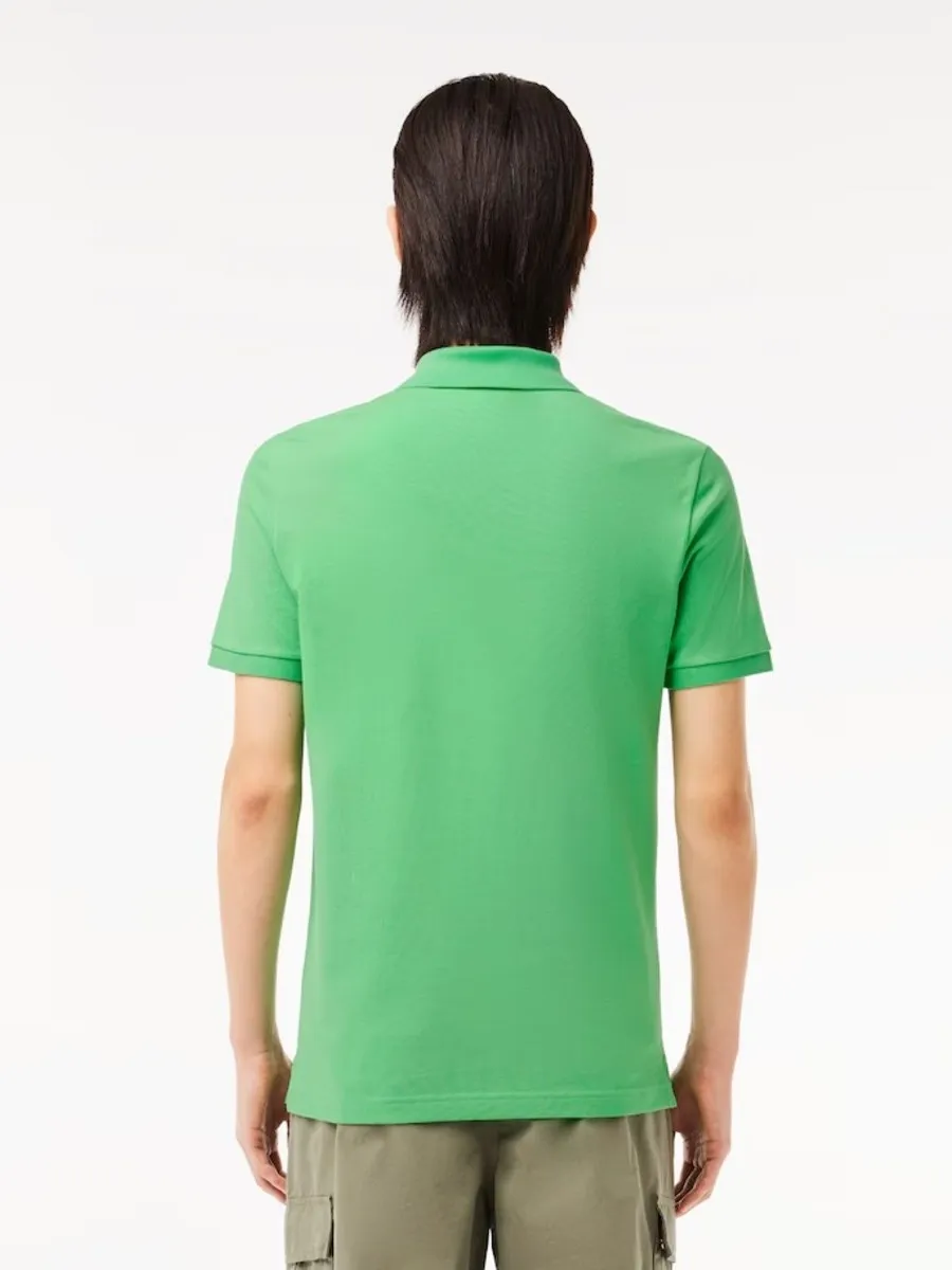 LACOSTE Slim Fit Stretch Piqu  Polo Shirt Green