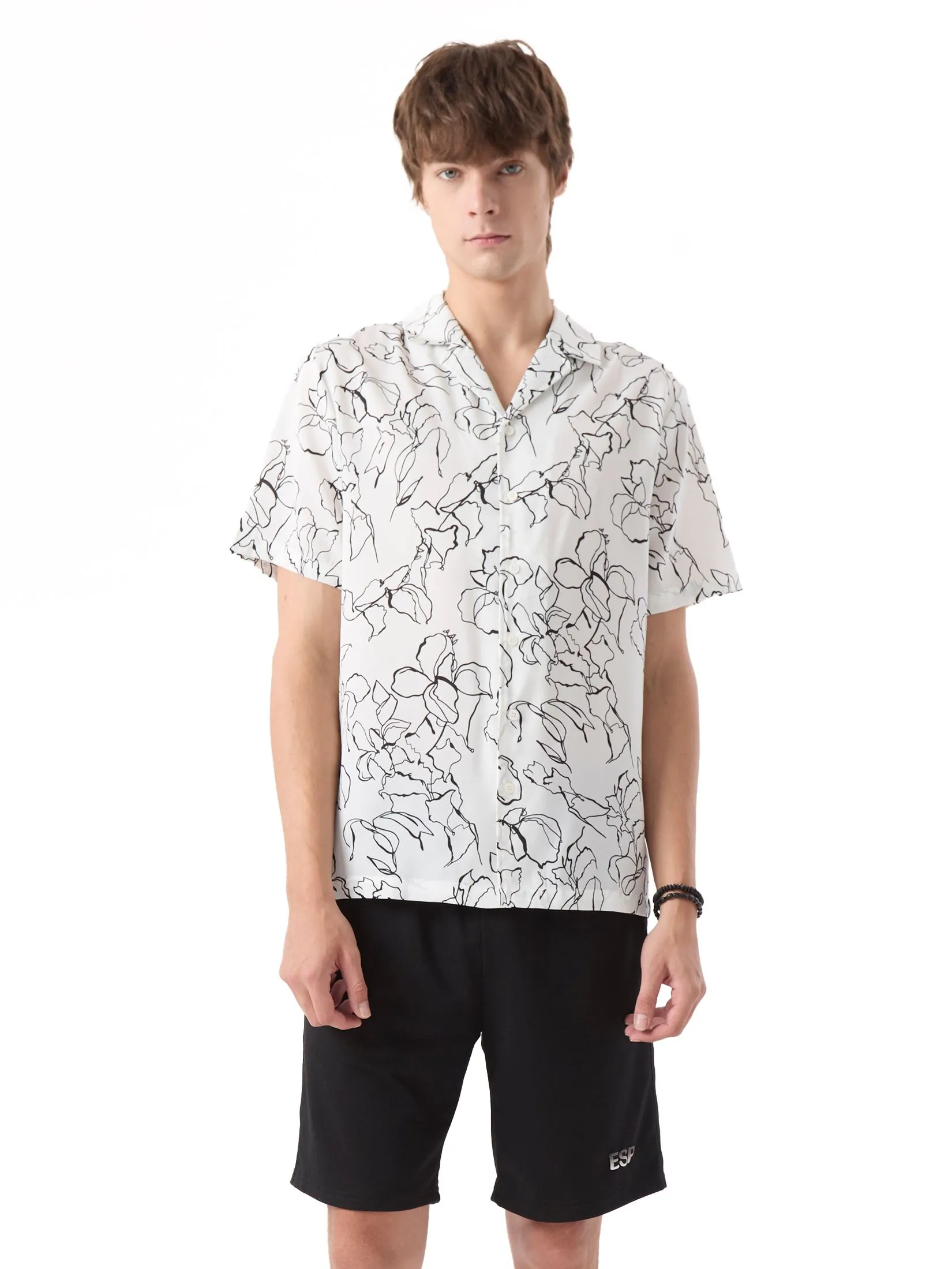 ESP Hawaiian Shirt Men White