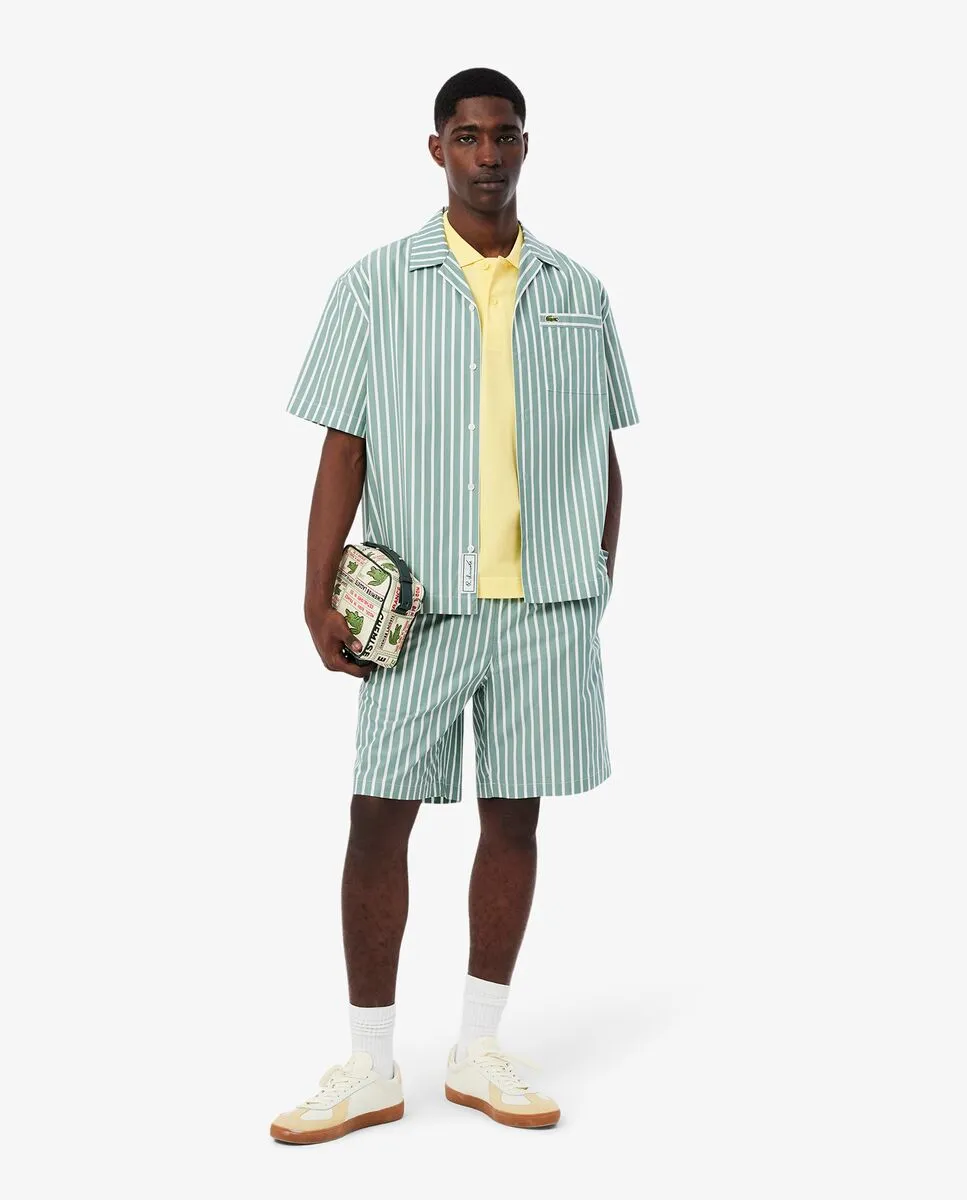 LACOSTE Classic Fit Signature Print L.12.12 Polo Shirt Yellow