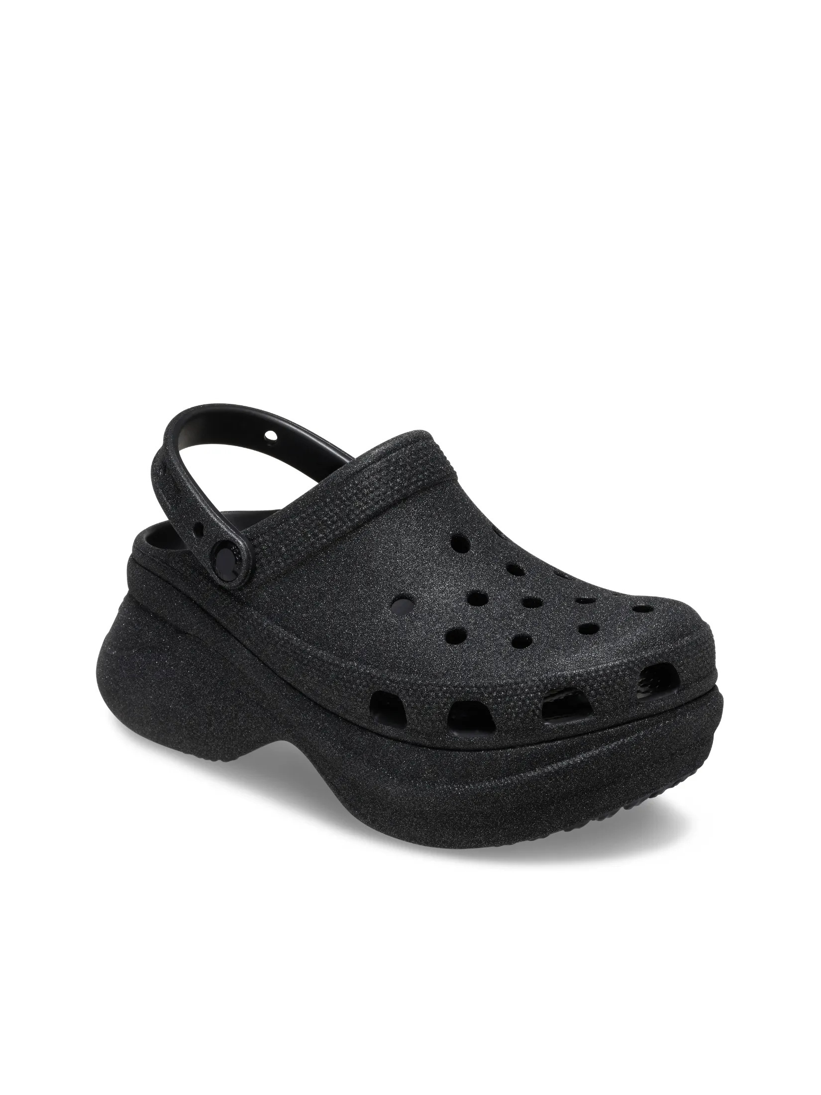 CROCS WOMEN S BAE GLITTER CLOG - BLACK