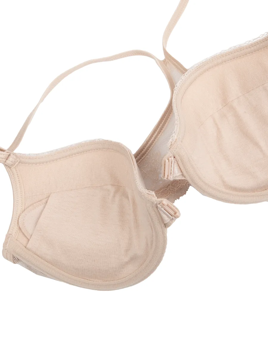 BSC LINGERIE Women lace Front Hook Bra BB6629 BEIGE