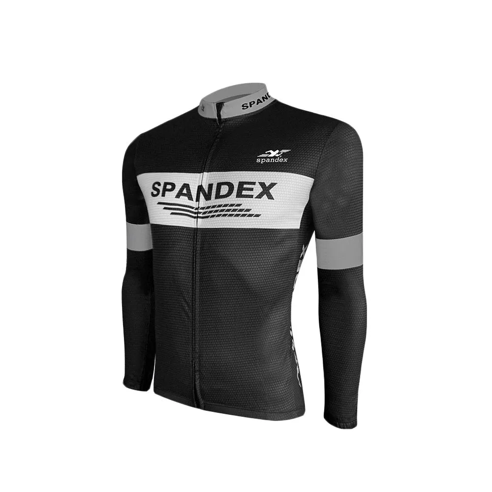 SPANDEX Black/Grey-CL002-Cycling Long Sleeve