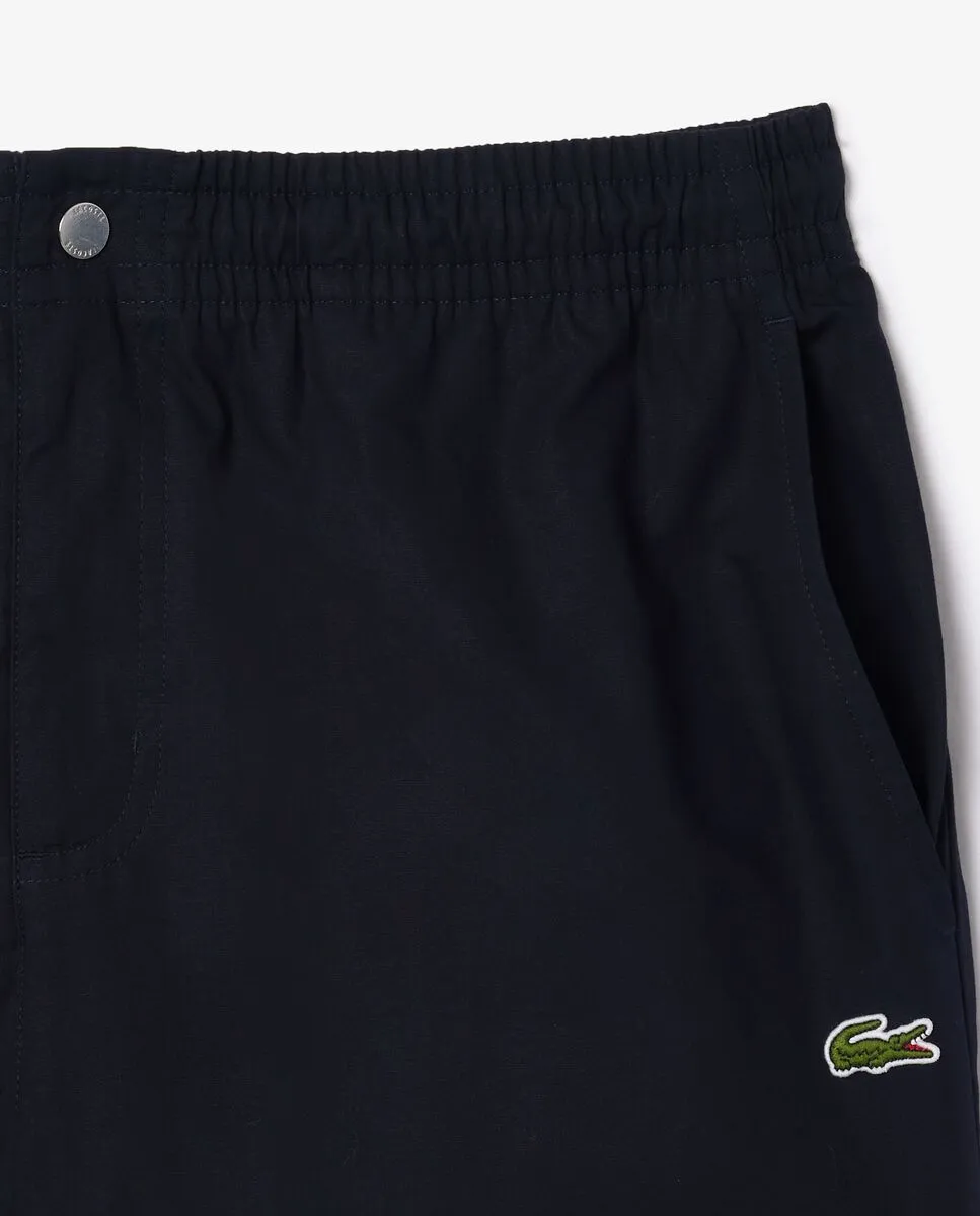 LACOSTE Relaxed Fit Poplin Shorts Blue