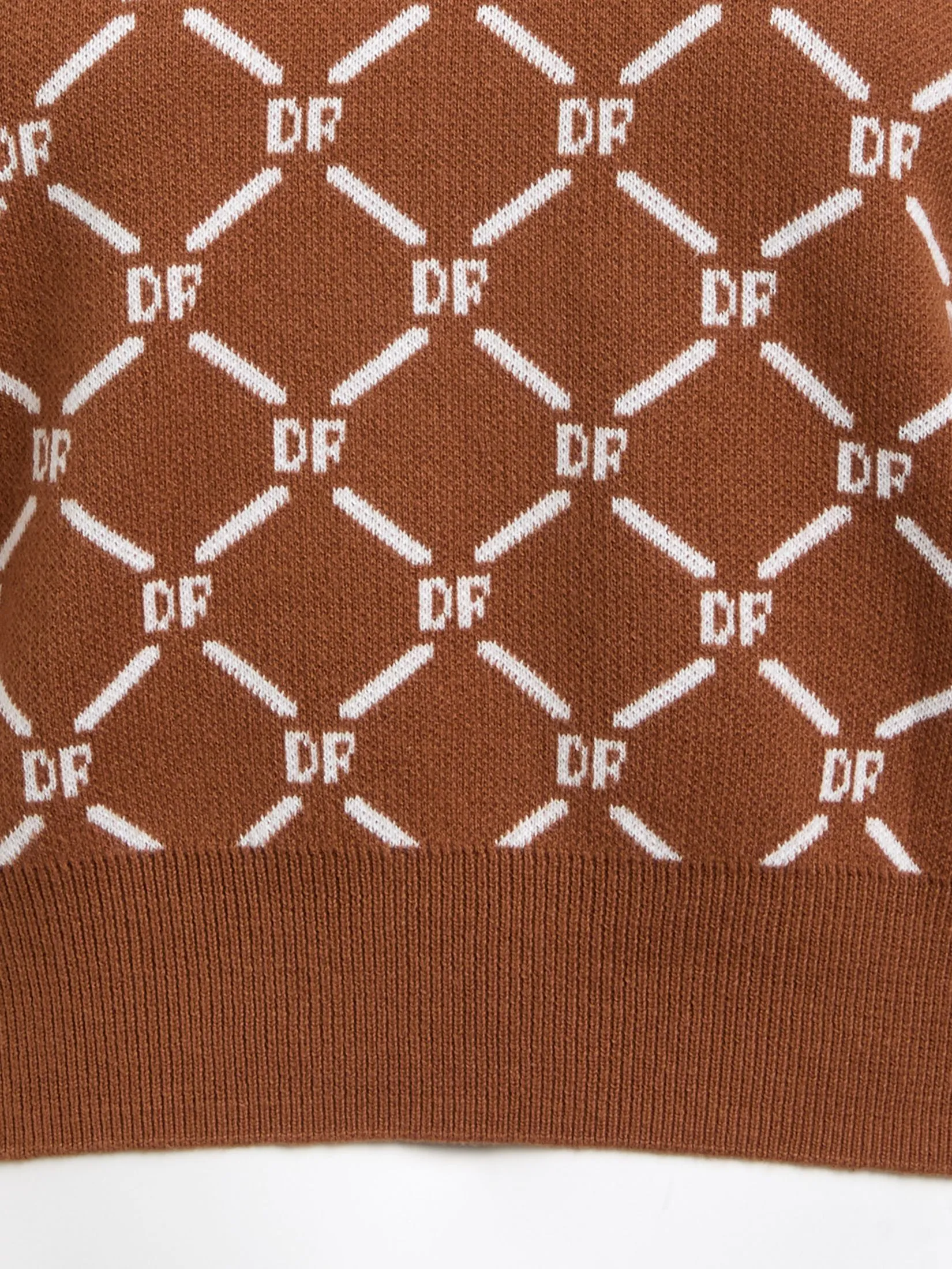 DEFRY 01 Women Blouse Short Sleeves Hem Ribbed 2507EASW081 Brown