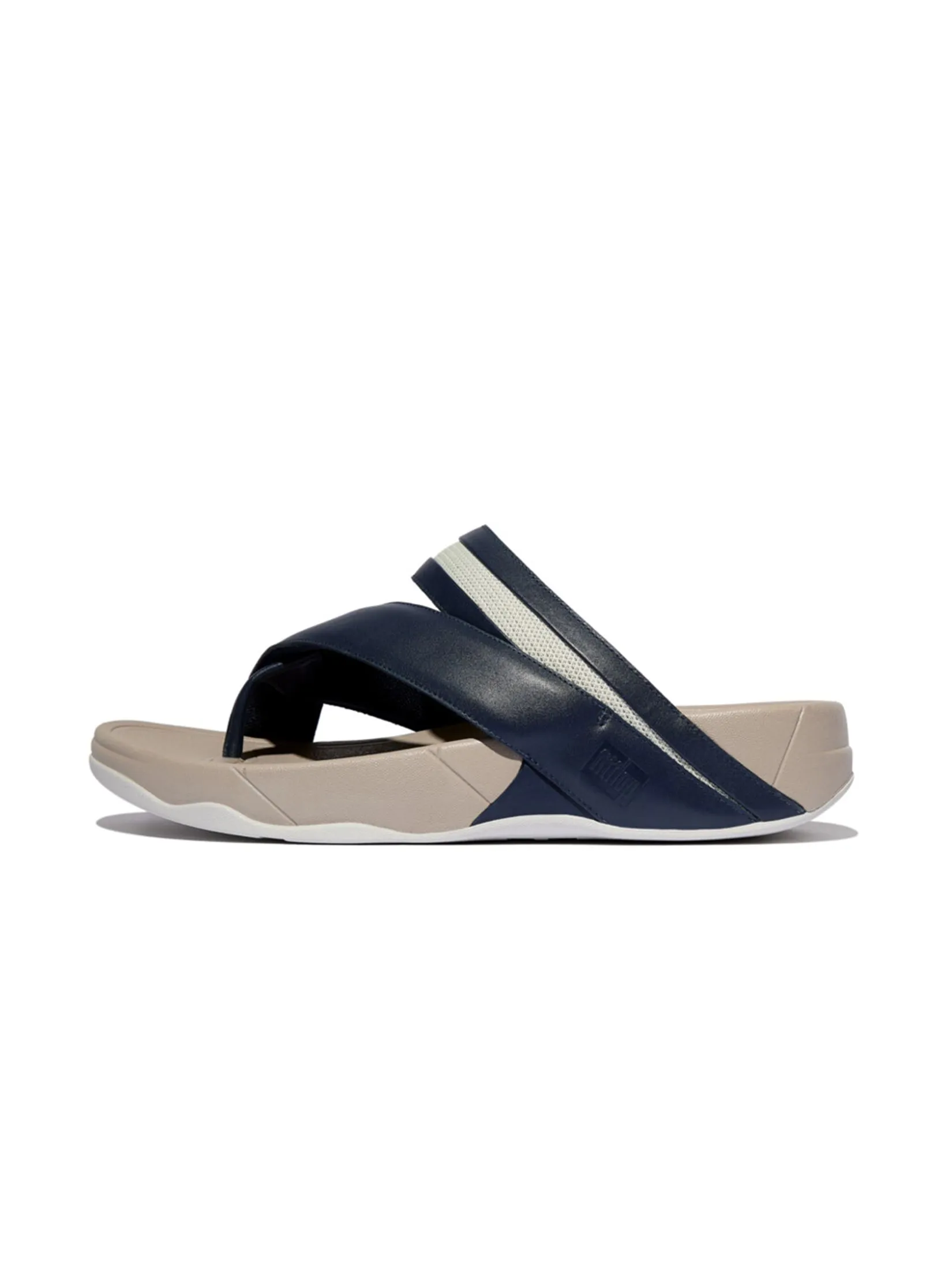 FitFlop™ MEN'S SLING LEATHER/MESH TOE-POST BLUE