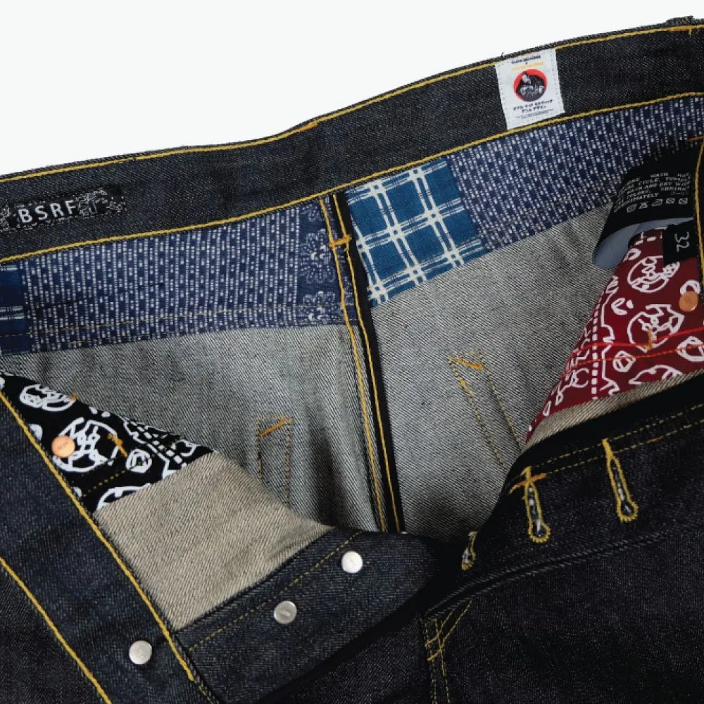 BLACK SHEEP JEANS Dark Blue Straight Fit Jeans 14oz. BSRF-M-ST202