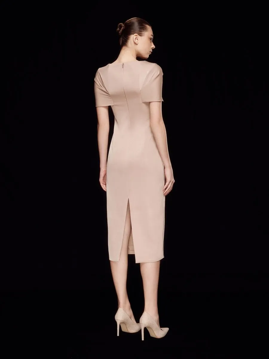 ASAVA ( SS24 )Ashlyn Draped Wrap Women Dress Beige