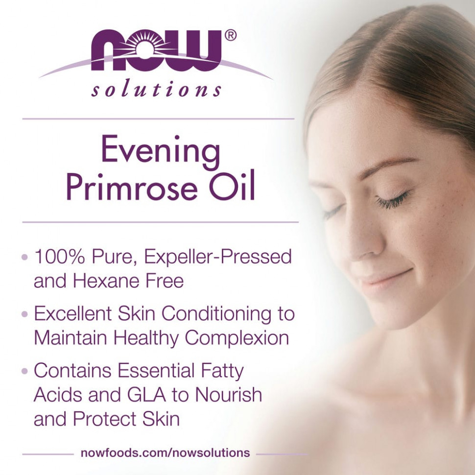 NOW Foods, Solutions, масло примулы вечерней, 118 мл (4 жидких унции)