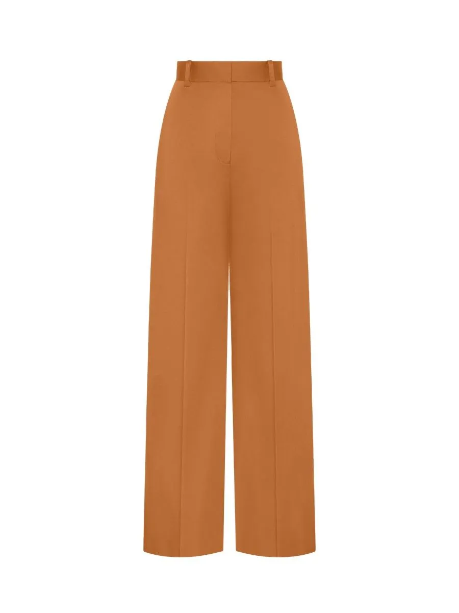 ASAVA (SS24) Nora High-waisted Women Pants Brown