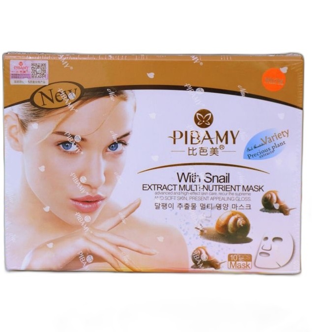Тканевая омолаживающая маска со слизью улитки Pibamy Belov 1 или 10 шт