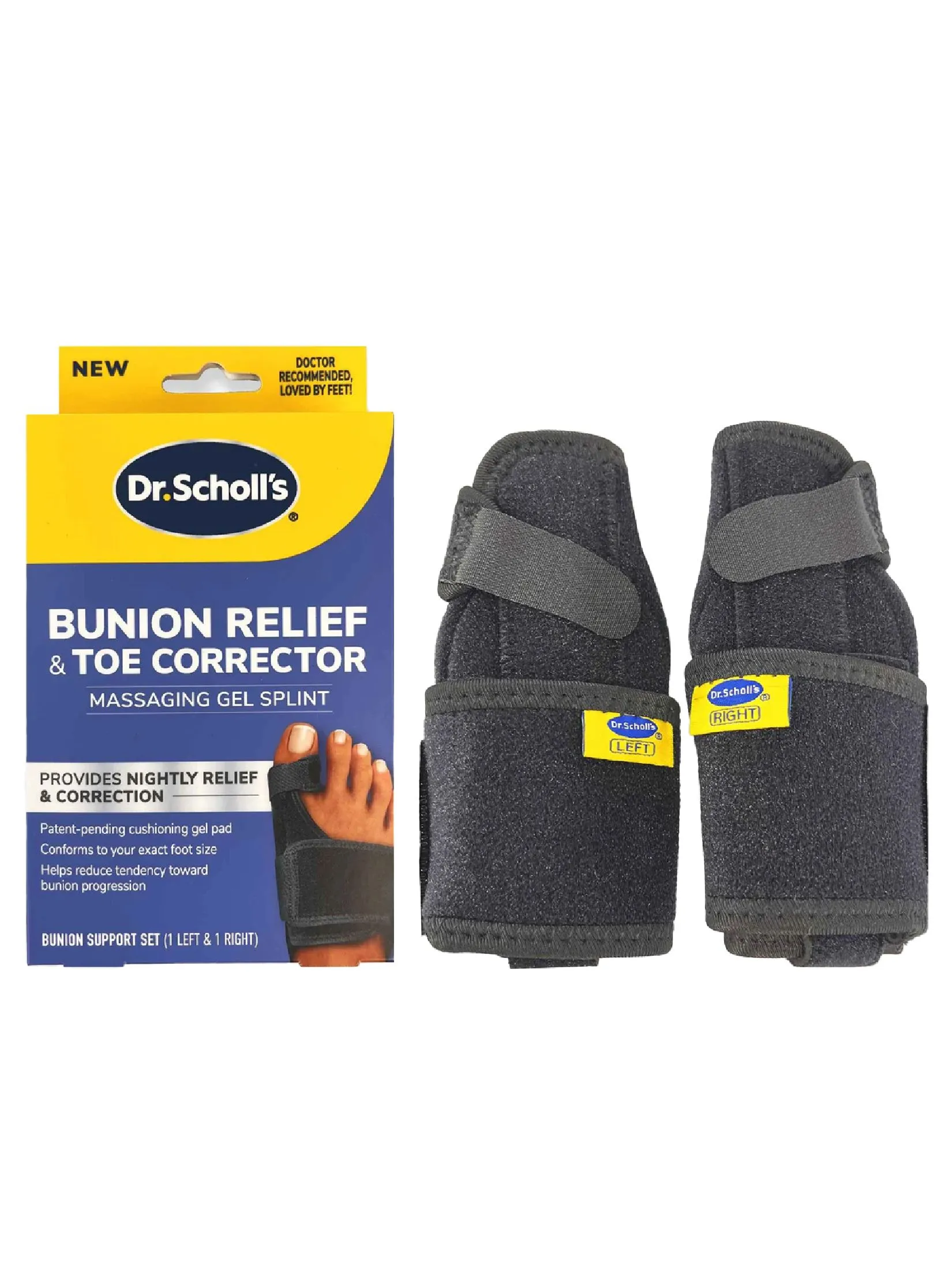 SCHOLL Dr.Scholl's Bunion Relief and Toe Corrector Massaging Gel Splint