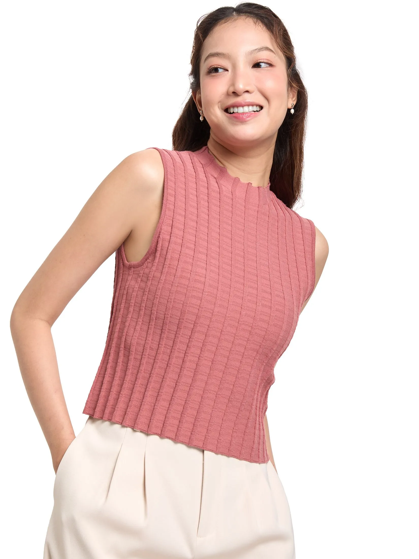 LOLITA Women Top Sleeveless Textured Knit