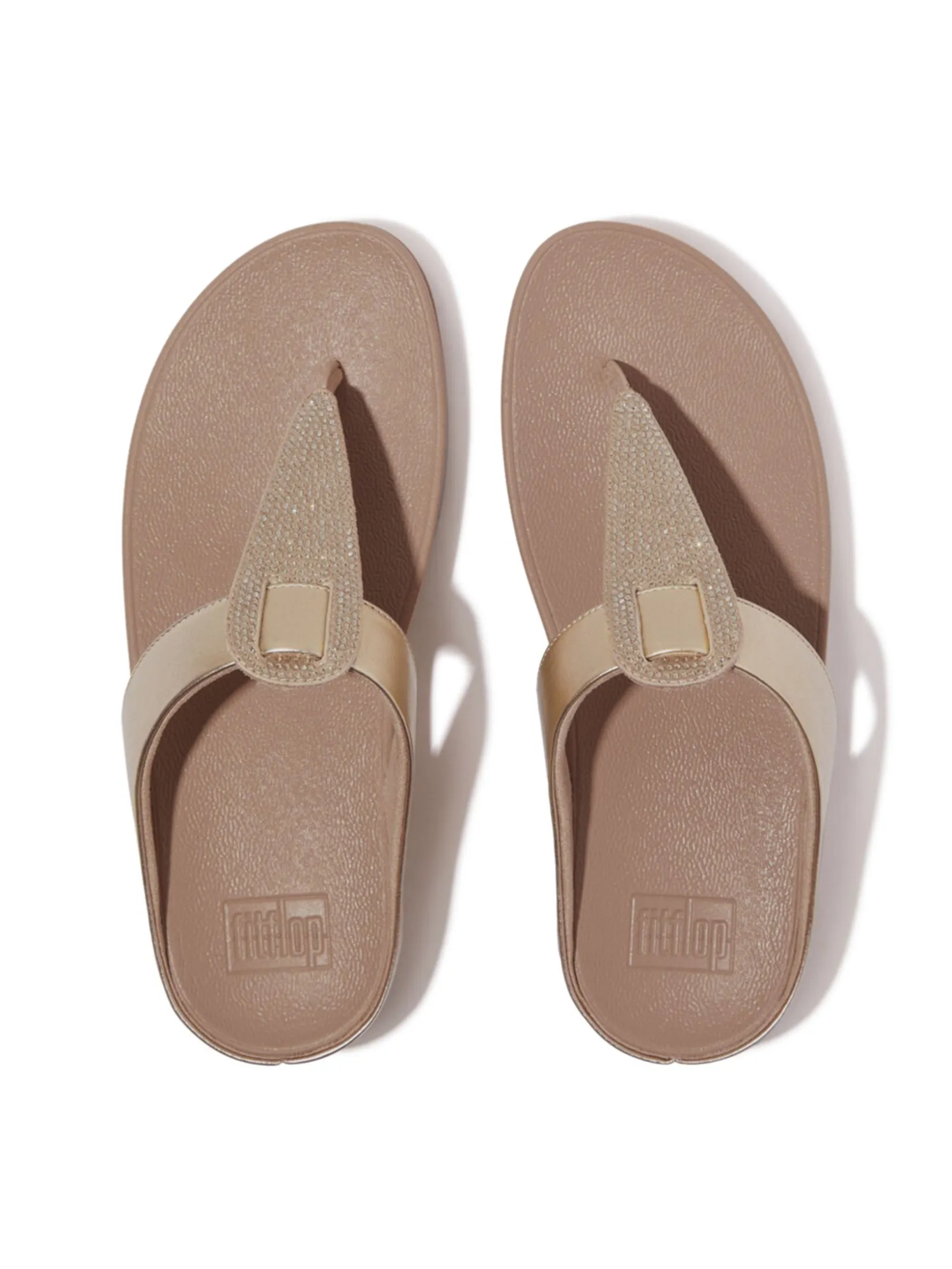 FitFlop™ WOMEN'S FINO CRYSTAL METALLIC TOE-POST BEIGE