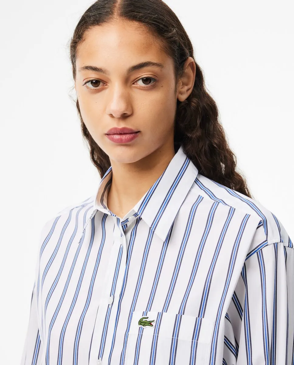 LACOSTE Oversized Poplin Shirt White