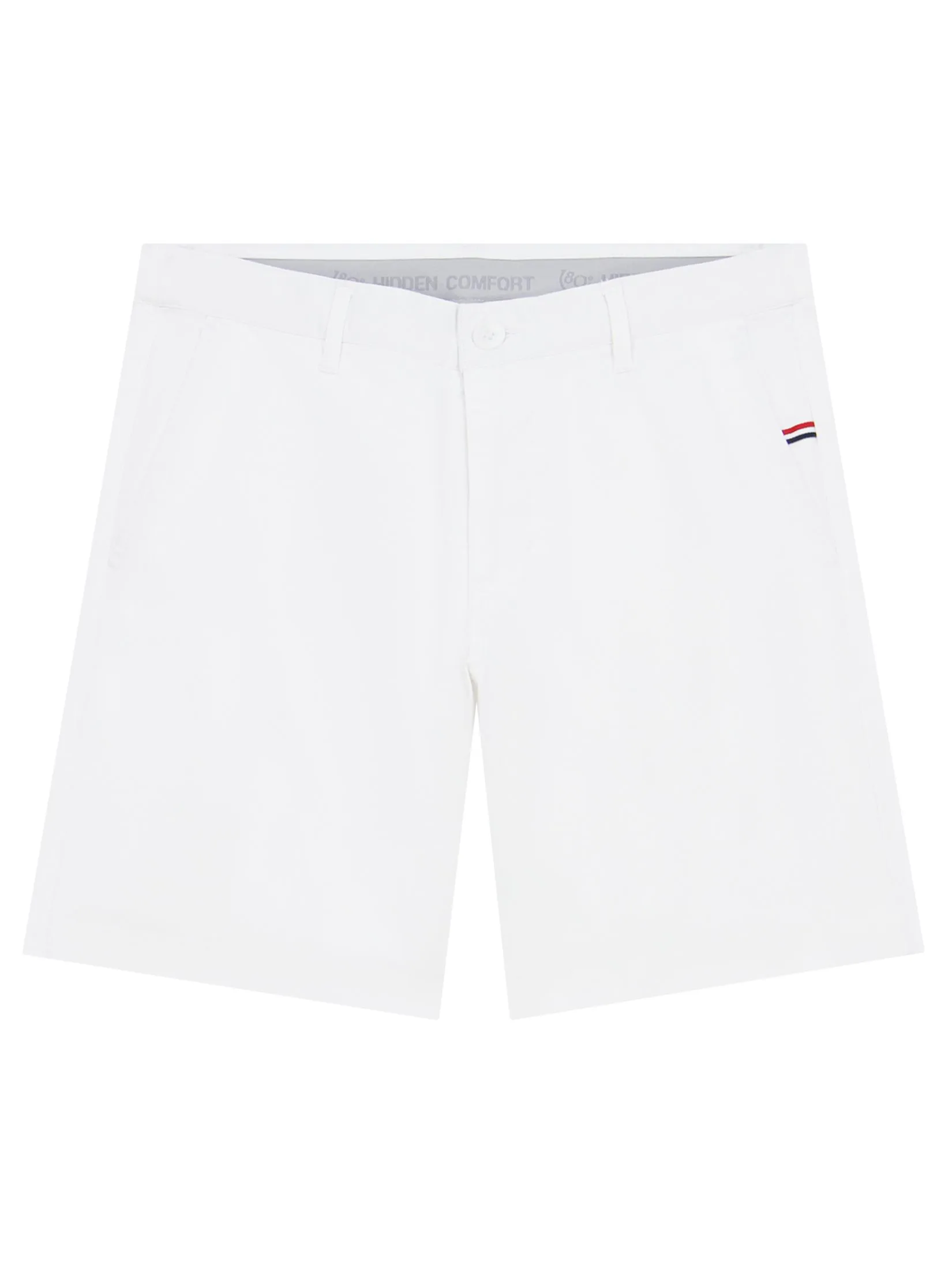 GIORDANO Men's Slim Taper Shorts (180° Elastic Waist) White