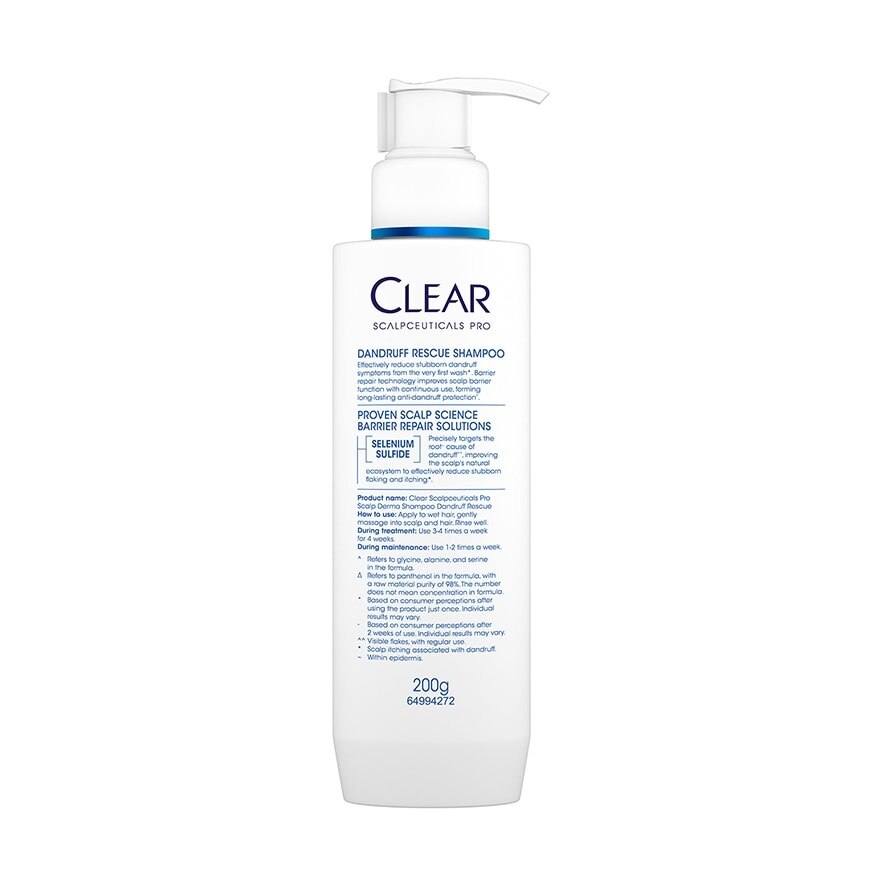 Clear Saclpceuticals Pro Scalp Derma Shampoo Dandruff Rescue 200 G.