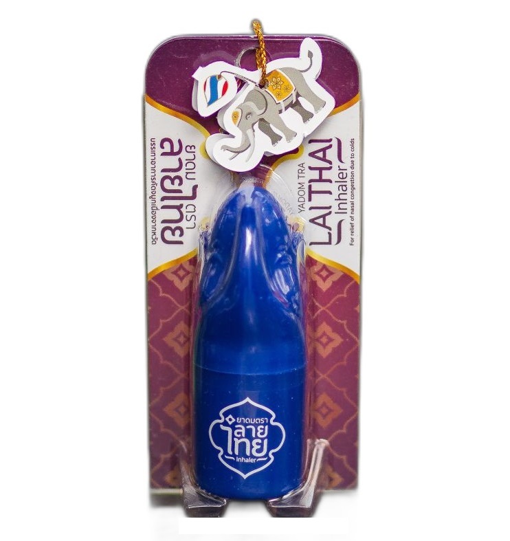 Ингалятор с бергамотом от простуды в форме слона Laithai