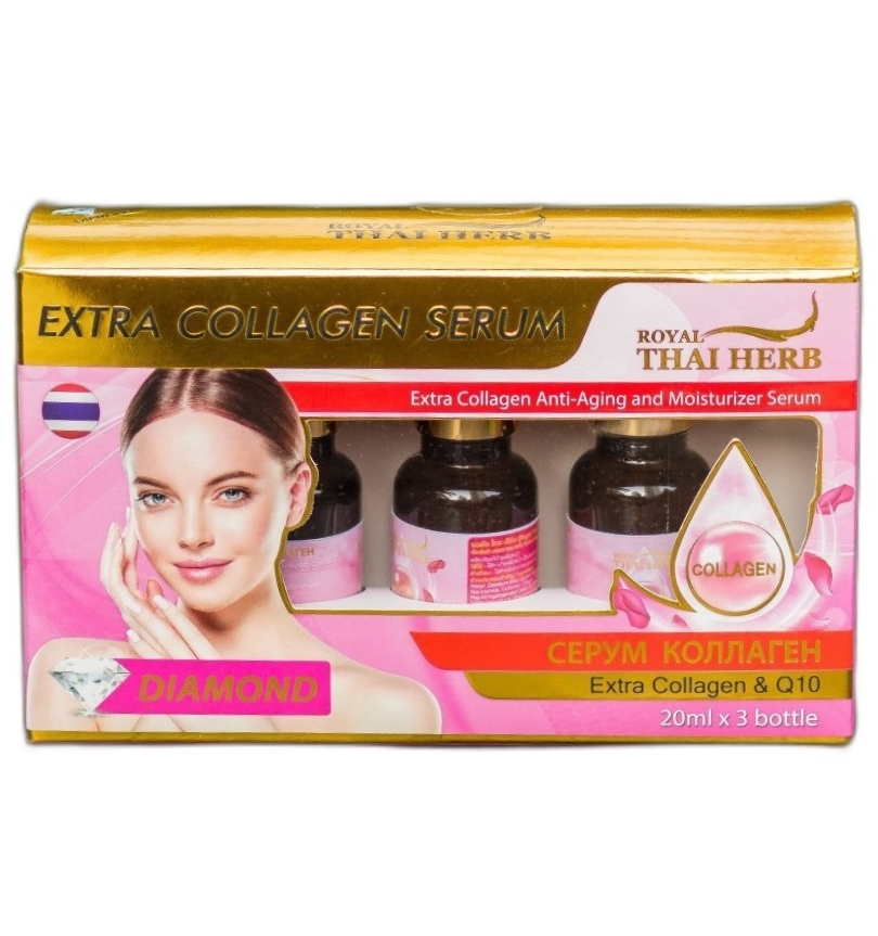 Антивозрастная сыворотка с коллагеном Royal Thai Herb 3 шт по 20 мл