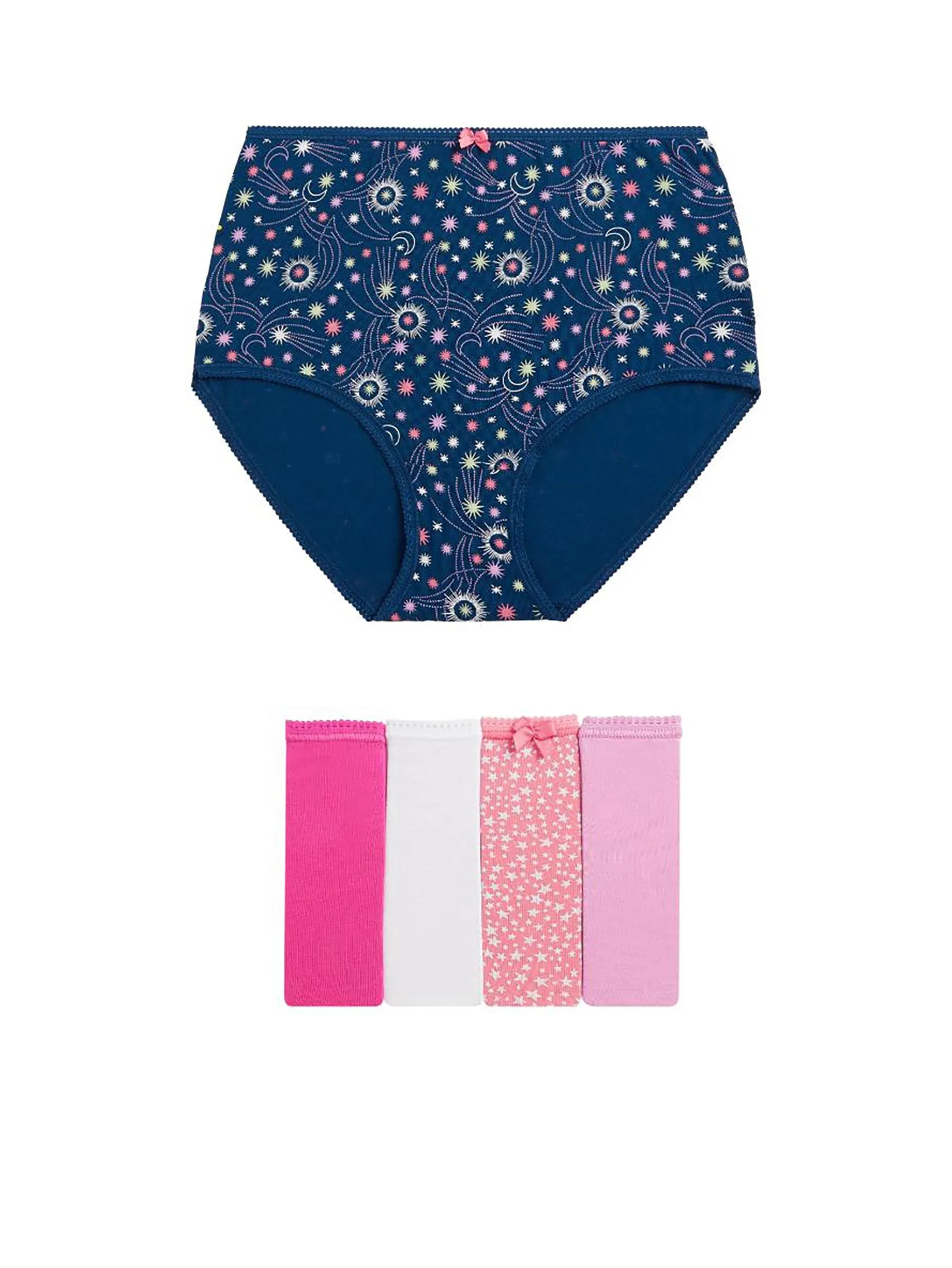 MARKS & SPENCER Women Full Briefs Cotton Lycra 5 Pk Multi-color