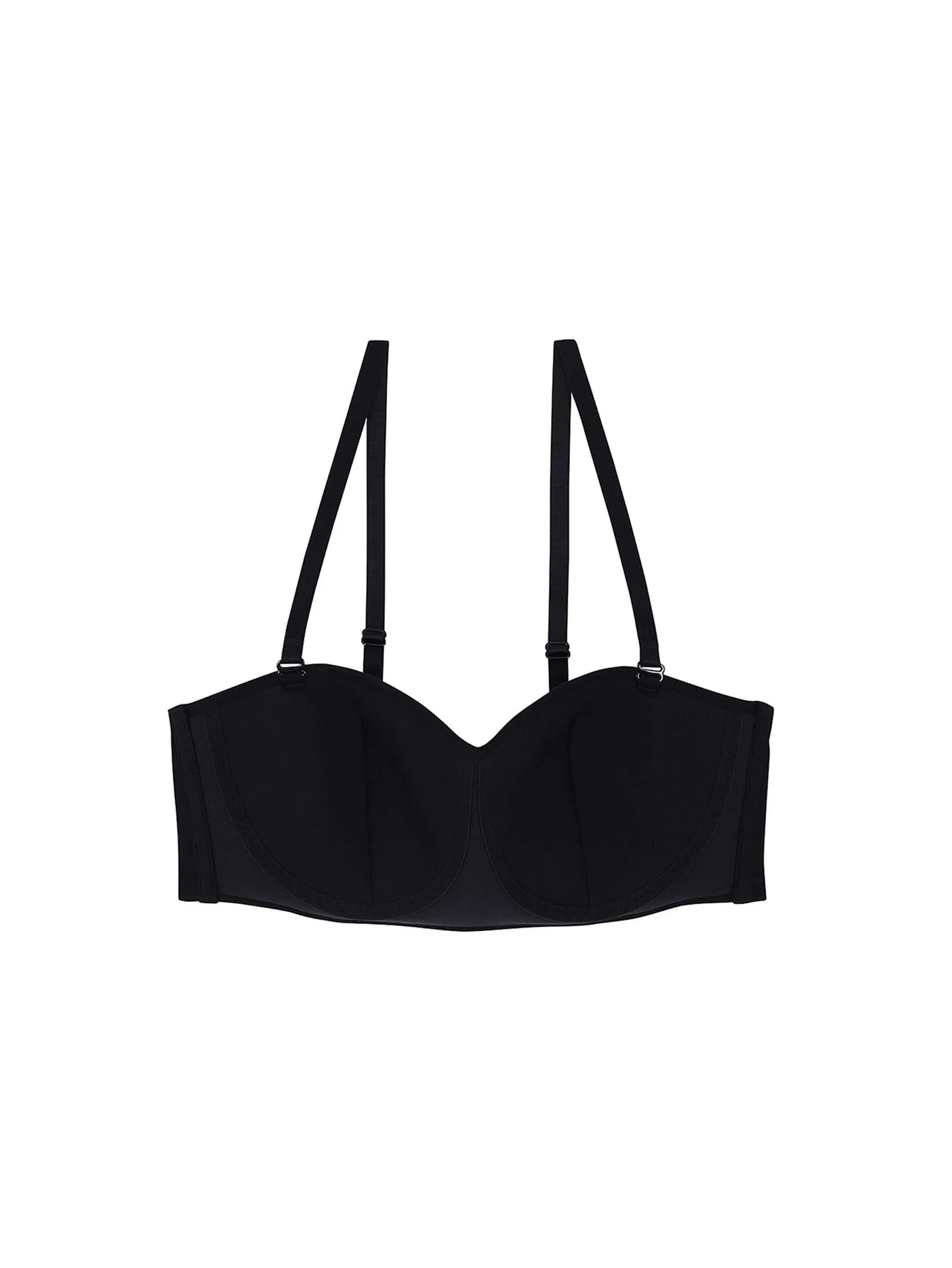 WACOAL Women Surprise strapless wireless top Bra Set 2 pcs Multicolor (Black Pink)