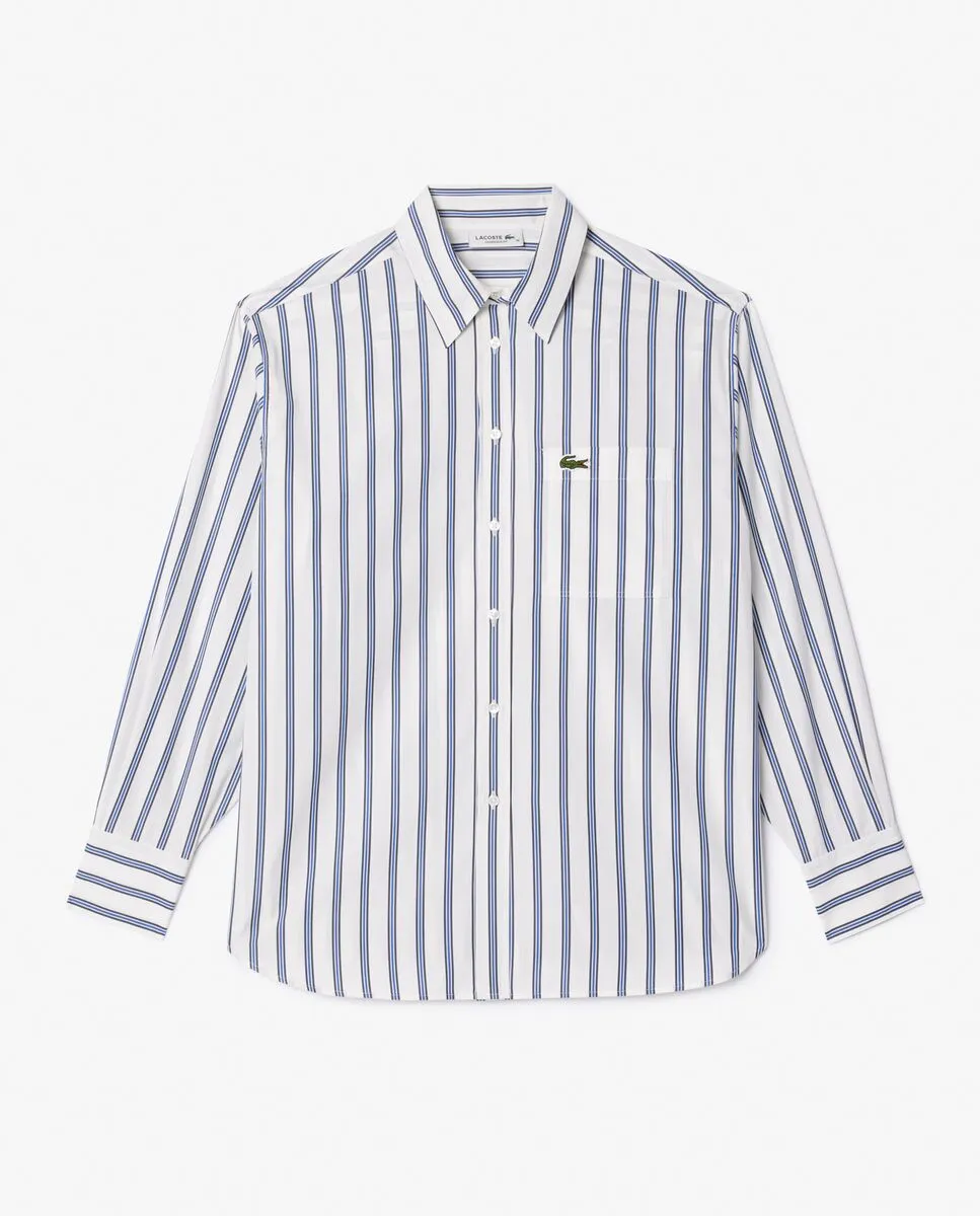 LACOSTE Oversized Poplin Shirt White
