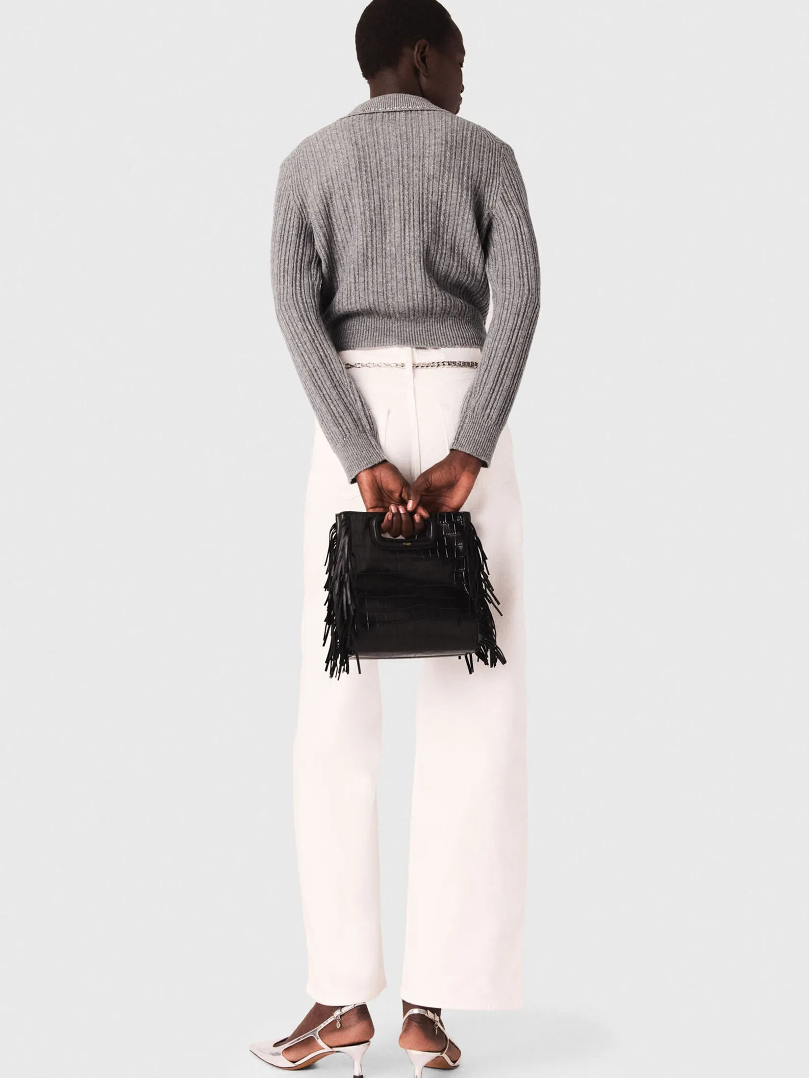 MAJE Women Cardigan Rhinestone Collar