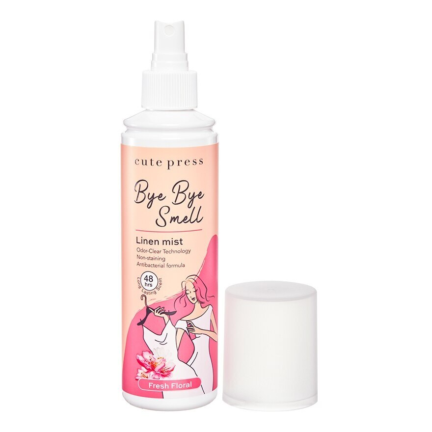Cute Press Bye Bye Smell Linen Mist 240ml. Fresh Floral