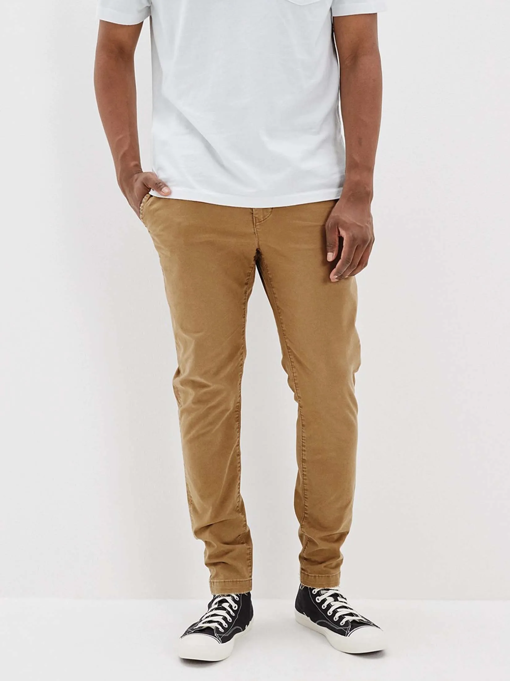 AMERICAN EAGLE MEN 4720 ATHLETIC SKINNY LIVED IN KHAKI 238 TOASTED ALMOND