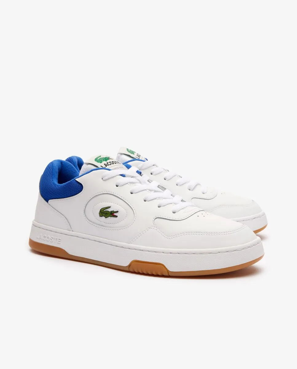 LACOSTE Men’s Lineset Contrasted Leather Trainers White