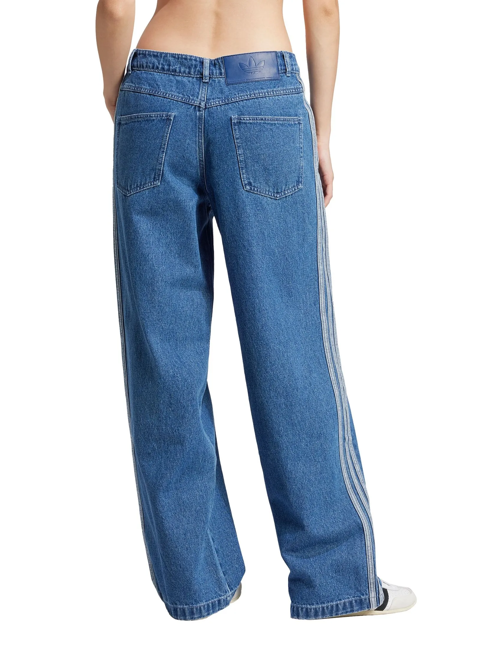 ADIDAS Women Track Pants Adicolor Denim 3-Stripes JD2574 Denim