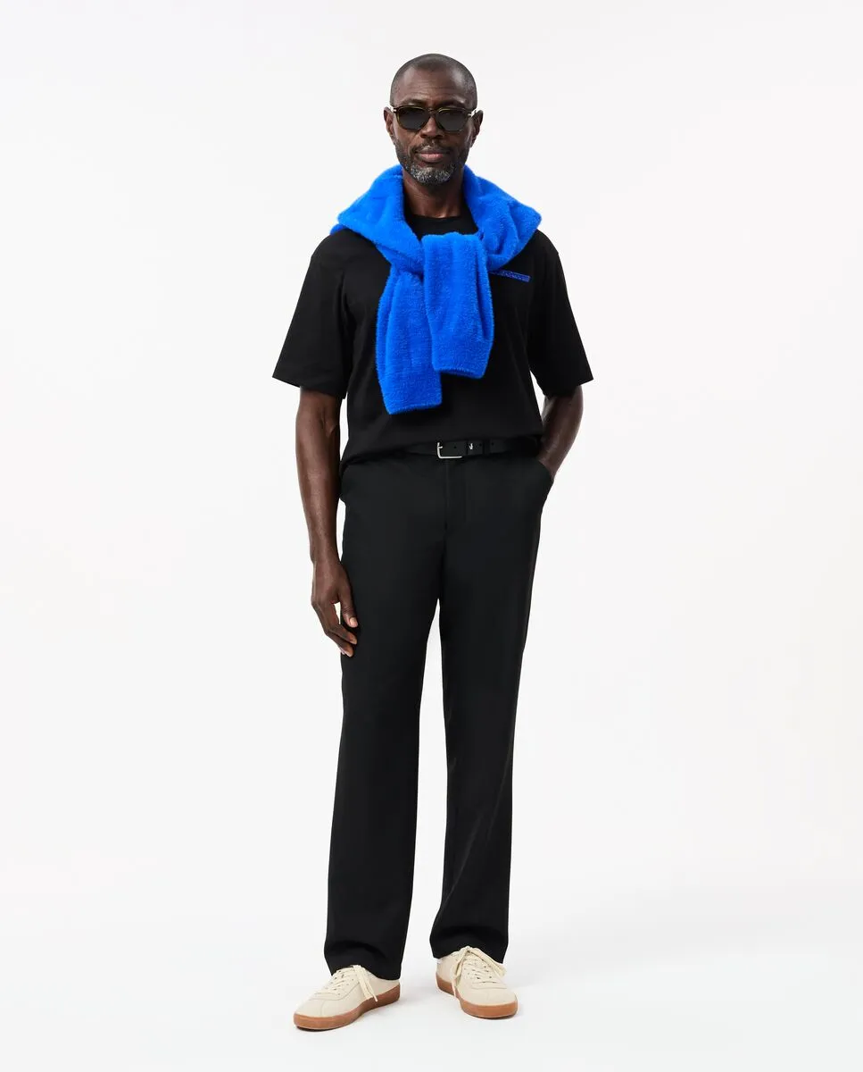 LACOSTE Loose Fit Floral Print T-shirt Black