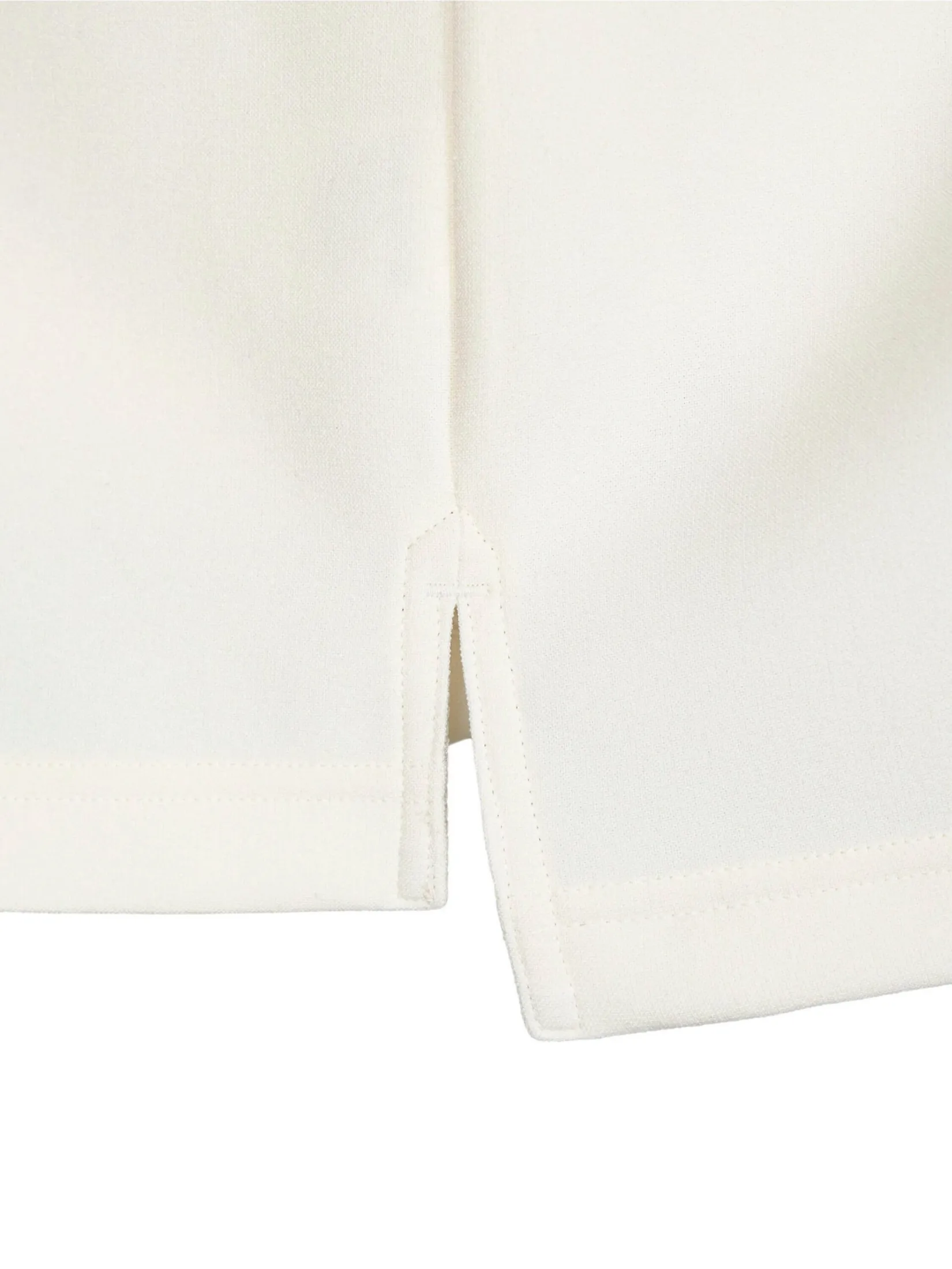 TAKEO KIKUCHI MEN WHITE STRETCH BONDED DOUBLE SS POLO SHIRT