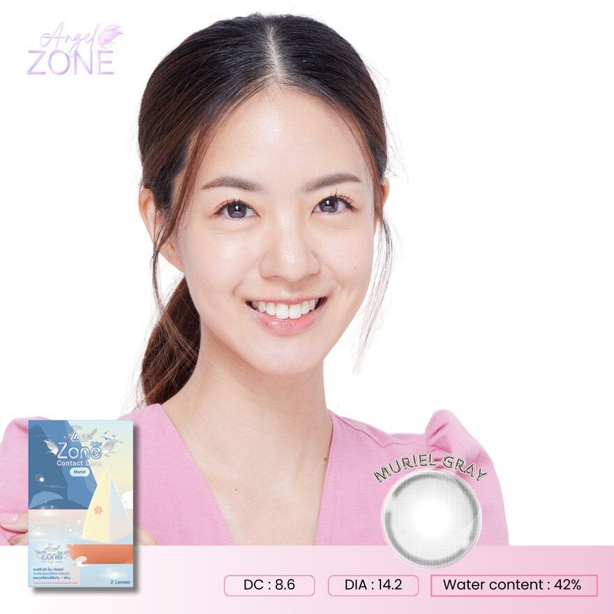 Angel Zone Color Monthly Contact Lens Muriel Gray -6.00