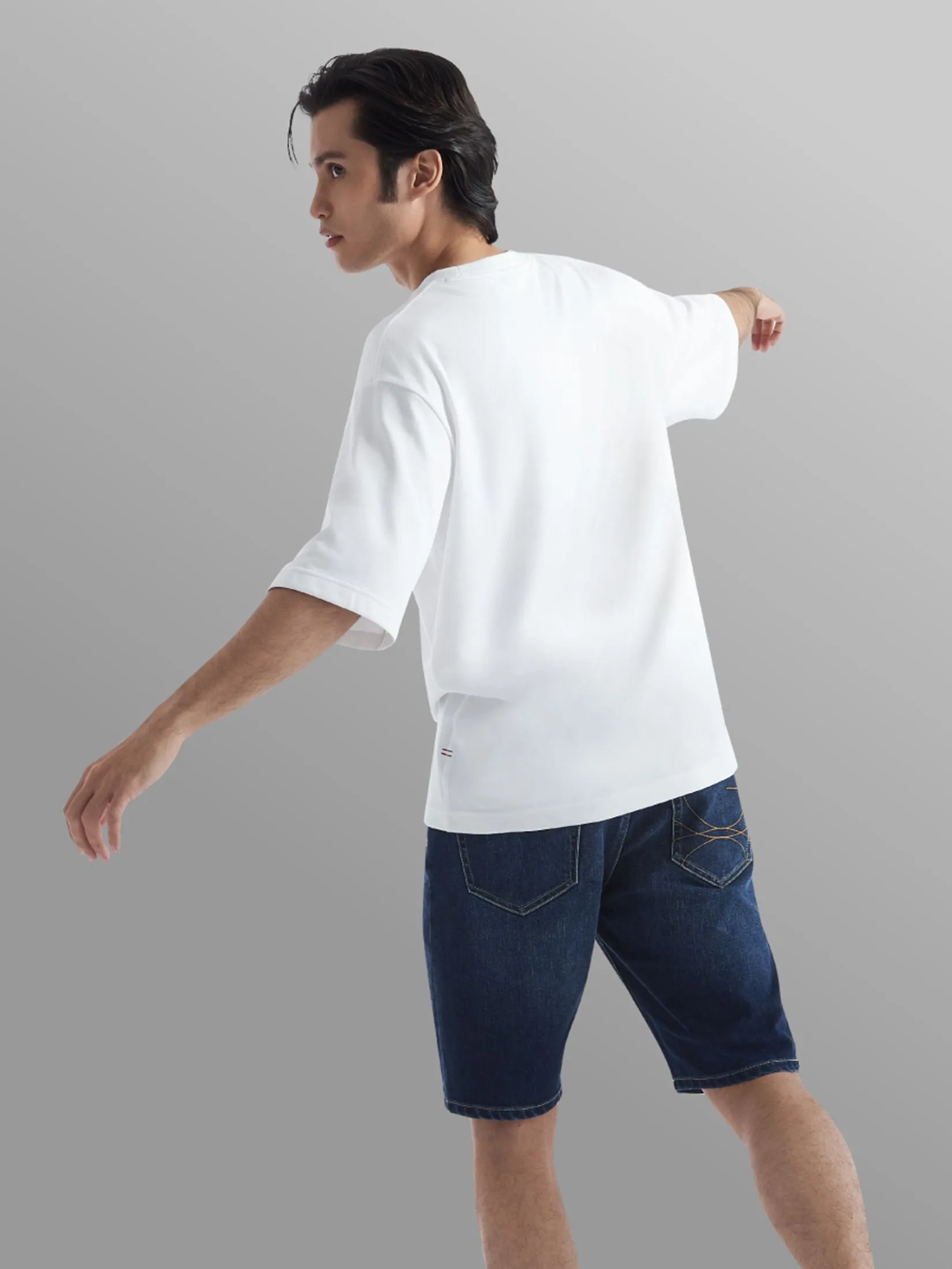 GQ Men Denim Shorts Cool Tech Jeans