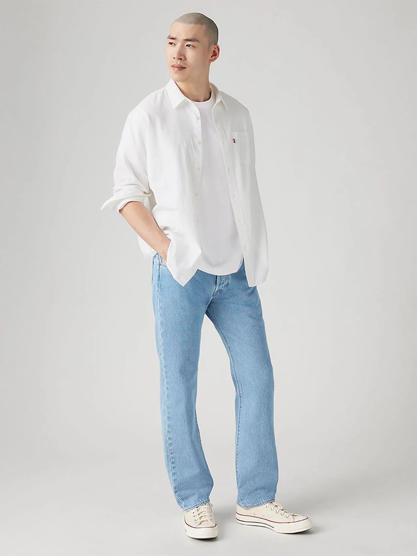 LEVI'S Men's 501 Original Jeans Light Wash