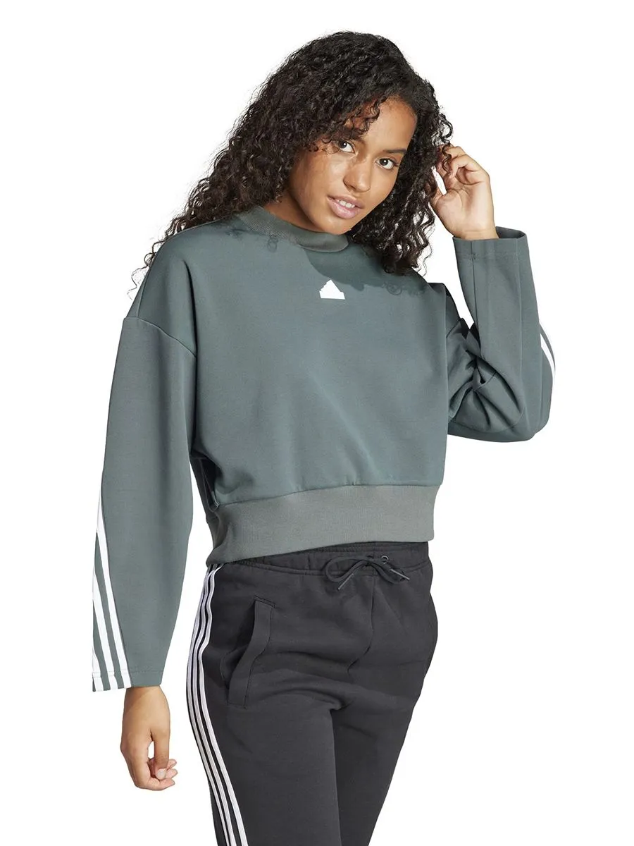 ADIDAS Women Sweatshirt Future Icons 3-Stripes Legend Ivy