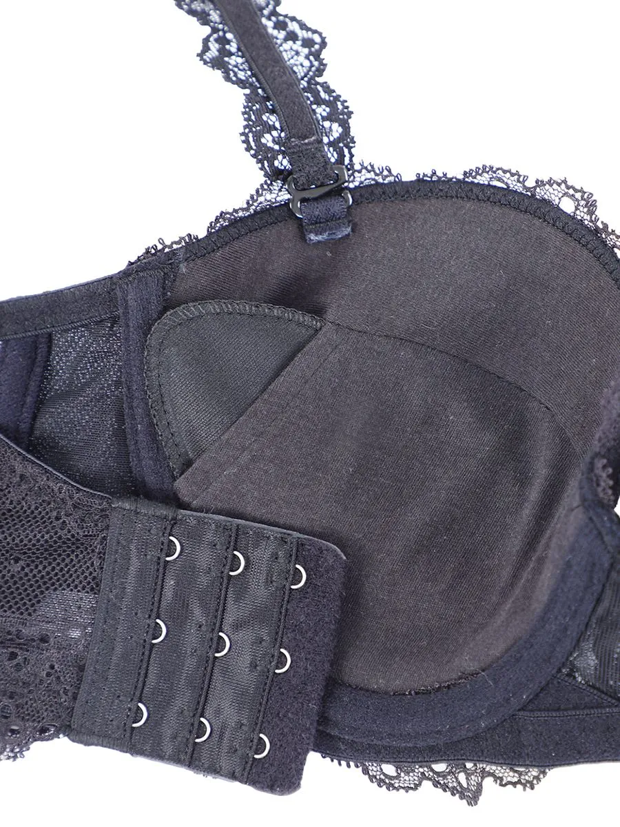 BSC LINGERIE Women Moulded Bra Lace  BB6640BL Black