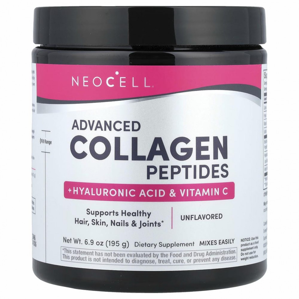 Neocell, Super Collagen Plus, коллаген с витамином C и гиалуроновой кислотой, 195 г (6,9 унции)