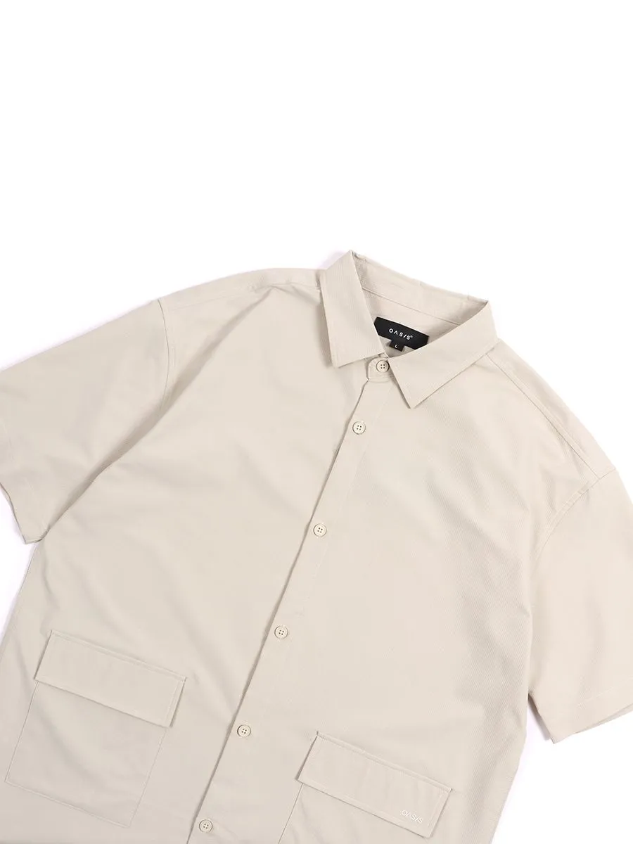 OASIS Men's Short sleeve Shirt Beige