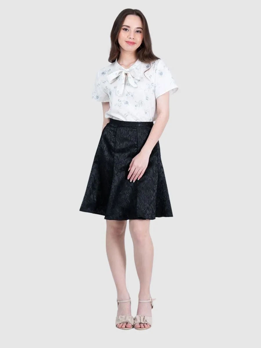 AMILA Women Skirt Jacquard Black