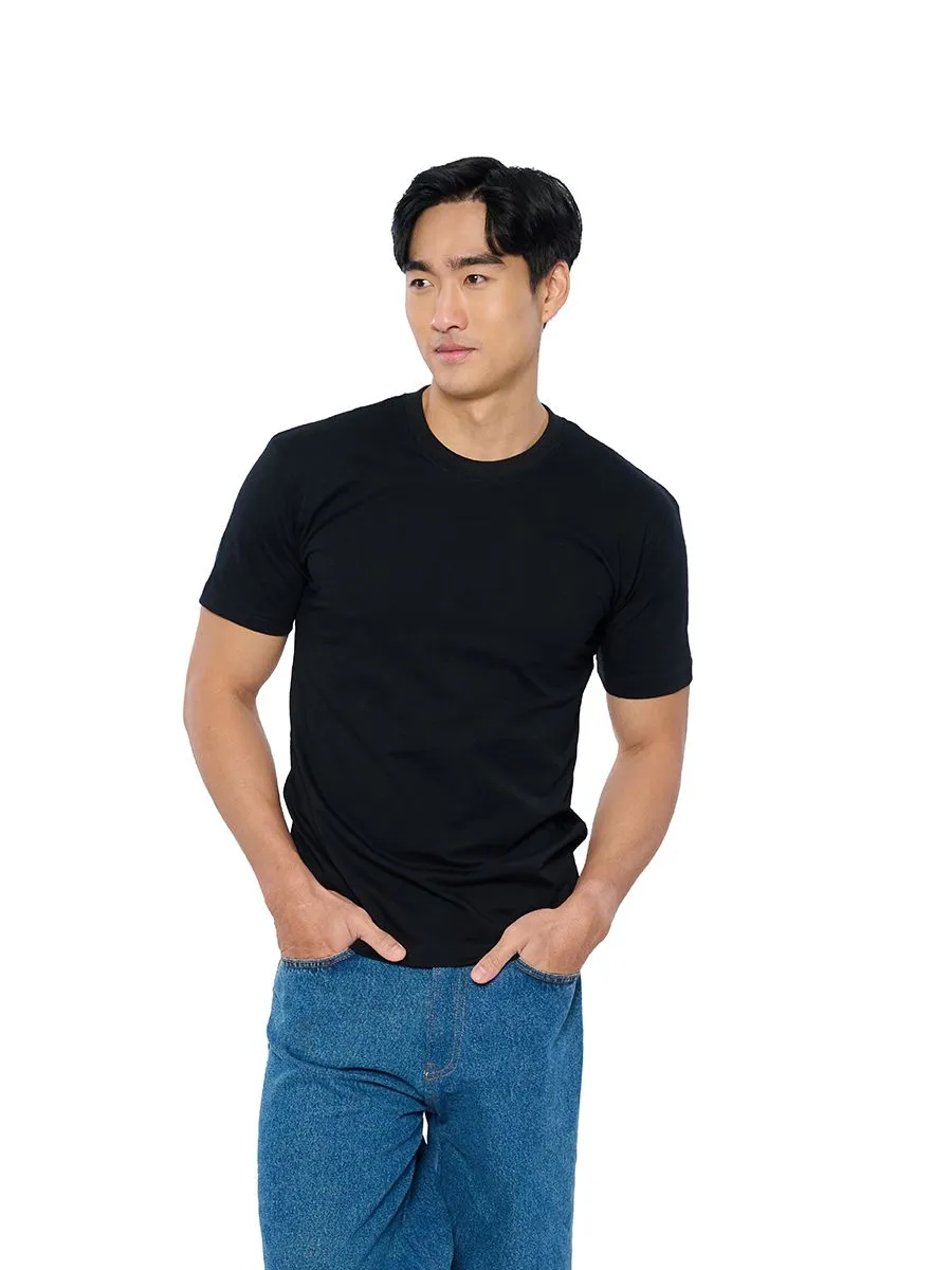 DOUBLE GOOSE Double goose black classic crew neck T-shirt