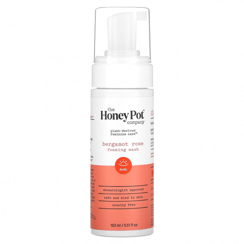The Honey Pot Company, Пенка для умывания, роза с бергамотом, 163 мл (5,51 жидк. Унции)